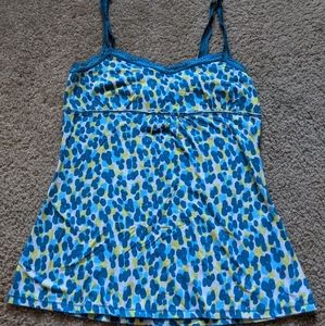 Blue and Lime Green Lilu Cami Tank